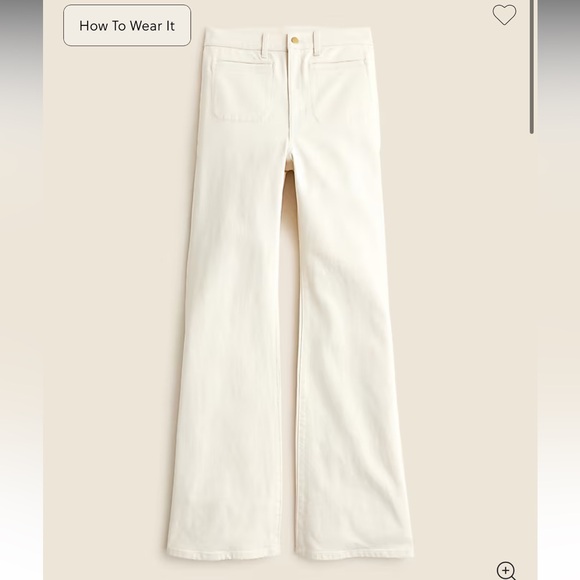 J. Crew Vintage Flare Jean in Ecru Wash - Picture 4 of 11